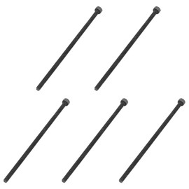 QUARKZMAN M3 x 80 mm Hexagonal Head Screws x 5 Pieces 14.9 Alloy Steel Knurled Non-Slip Cap Bolt Fastener for Home Construction Building Device Tool [Black Swivel Head]