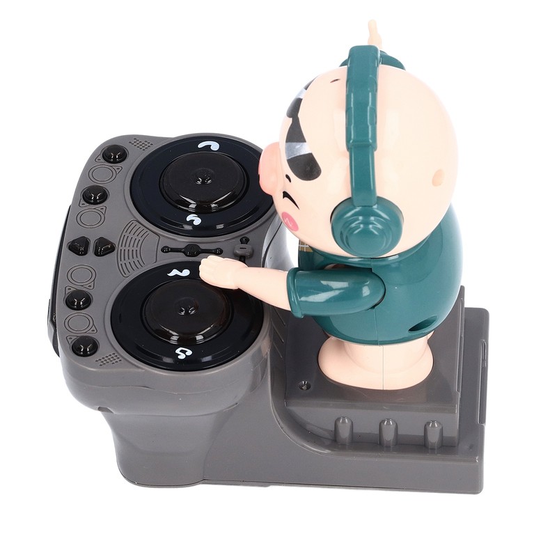 Electronic Dancing Piglet Toy DJ Style Automatic Rotating Disc Light