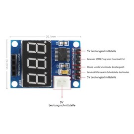 HC-SR04 High Precision Ultrasonic Output Measuring Module, Metal Serial Interface Proximity Sensor, with Serial Connection, Digital Tube Display, Distance Finder Board, 3-400 cm, Pack of 2