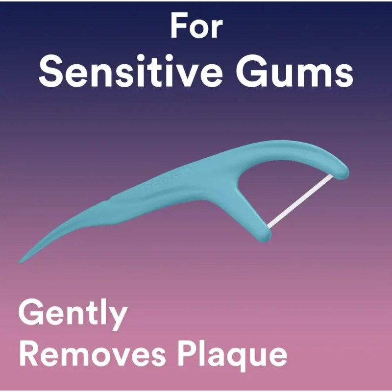 Dentek Floss Picks Sensitivo Gums 150 Unidades 7 Cm Encerado