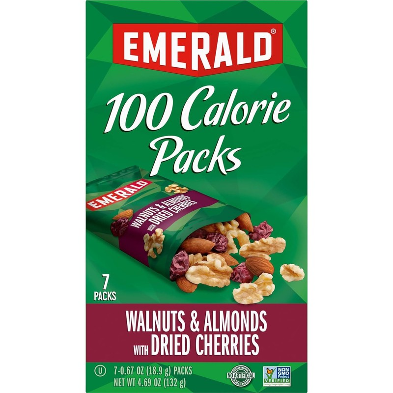 Emerald Nuts Walnuts & Almonds with Dried Cherries, 100 Calorie