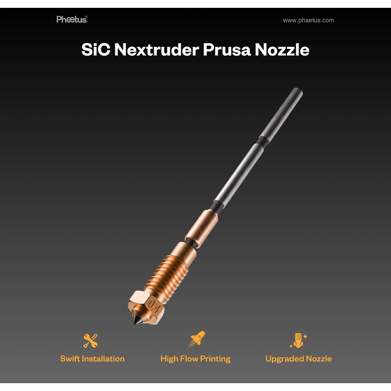 Phaetus NexTruder Prusa SiC Nozzle