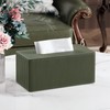 Cretkhp PU Leather Tissue Box Cover Rectangle with Magnetic Closure,