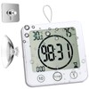 Waterproof Hanging Wall Clock Shower Timer, Large Digital Bathroom Alarm