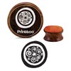 Printtoo Star & Swirls Pattern Craft Textile Round Wooden Rubber