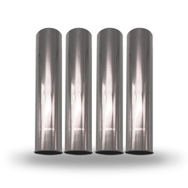 ILLITAN Stainless Steel Stove Chimney Diameter 2.36 inch（6cm） PCS Stove Pipe Stainless Steel Flue Extend (4pcs)