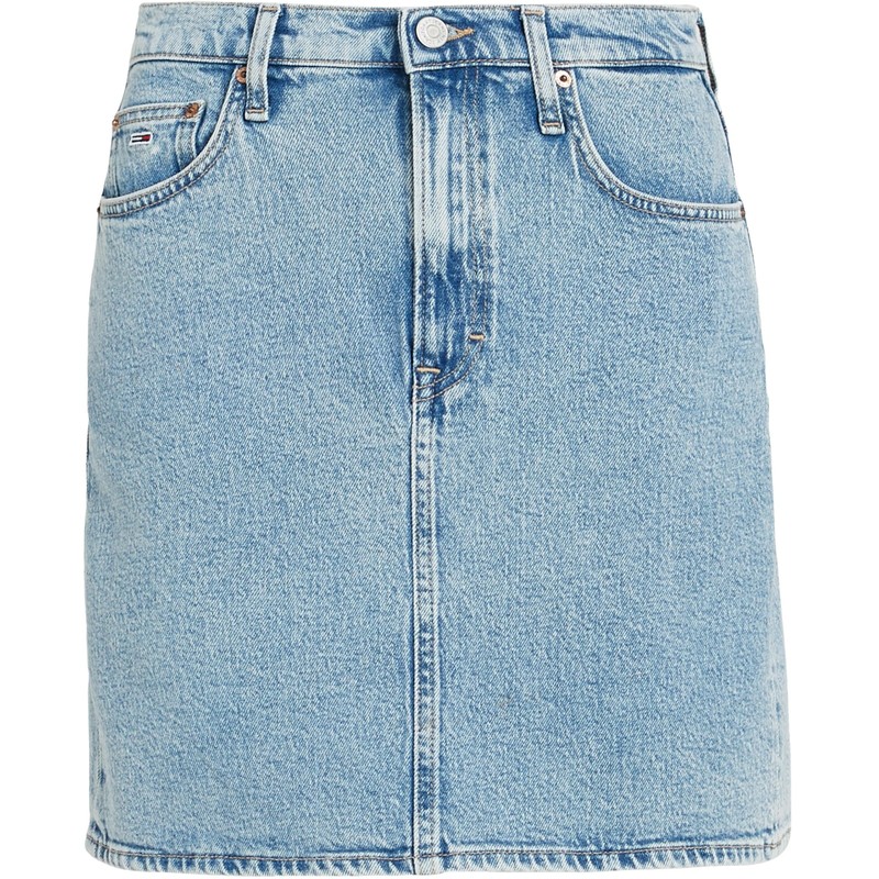 Tommy Jeans Women's Denim Mini Denim Skirt with Stretch, Blue