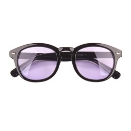 Bestum Retro Inspired Sunglasses With Rivets Tinted Lens UV400 (Black, Light purple)