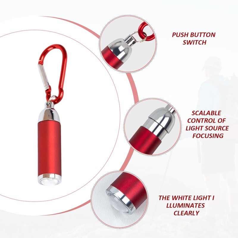 EPCDBBRT 12 Pieces Mini Flashlight, Kids Flashlight With Carabiner, Flashlight