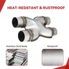 YITAMOTOR 201 Stainless Steel X Pipe 2.5'' Dual to 2.5''