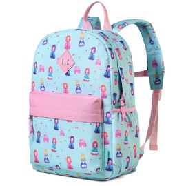 Mochila para niños con diseño de unicornio para niñas y niños pequeños con hebilla frontal en el pecho, de VONXURY (Princesa Azul)