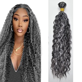 HeioWuio P4/Grey Curly Wave Hair Bundles Brazilian Remy Extensions Ombre Tow Tone Weaves Real Unprocessed Virgin Hair Brown And Grey 12 Inch