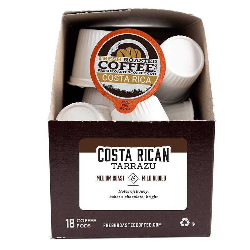 Fresh Roasted Coffee LLC, Costa Rica Tarrazu Coffee Pods, Medium
