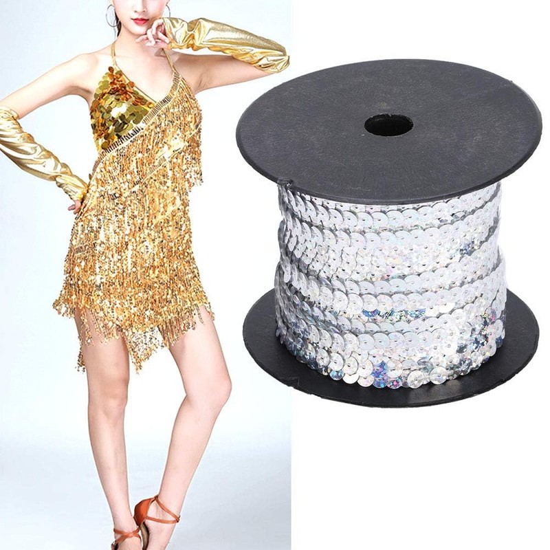 Sequin Trimming, 6mm 100 Yards, Sequin Cord, Decorative Accessories for