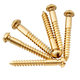 Musiclily Ultra 3.5x30mm Stainless Steel Tremolo Bridge Screws PRS Style Electric Guitar Screws, Gold(Set of 6)