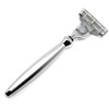 Edwin Jagger Bulbous Plain Chrome Mach3 Turbo Compatible Razor