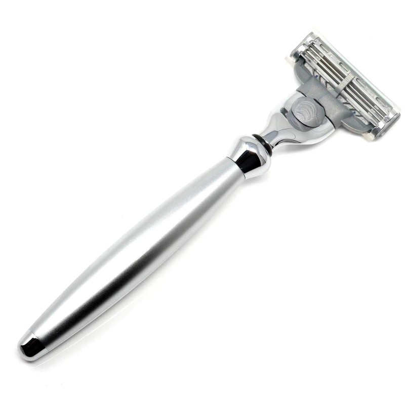 Edwin Jagger Bulbous Plain Chrome Mach3 Turbo Compatible Razor