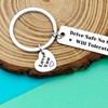 Drive Safe Keyring for Boyfriend Husband Anniversary Keychain Gifts for