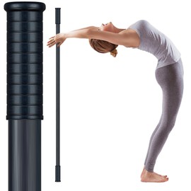 Yoga Stick Bamboo 5ft Long with Soft Ends-Stretching Stick-Workout Stick Exercise Bar-Pilates Stick-Balance Fitness Stick-Yoga Dowel Rod Shoulder Movement- Physiotherapy Stick-Posture Corrector Stick
