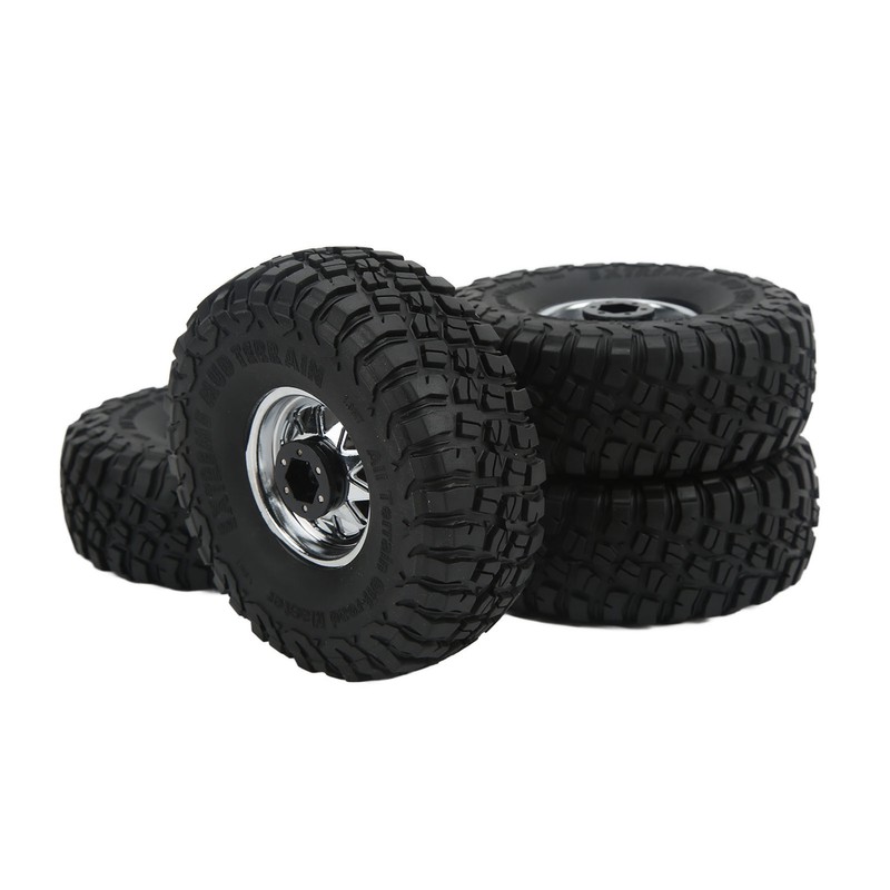 4PCS 1.9in Wheel Tires with 10 Holes Hub Uneven Gravel