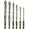 6 Pcs Four-Flute Sawtooth Eccentric Twist Drill Bit, Concrete and