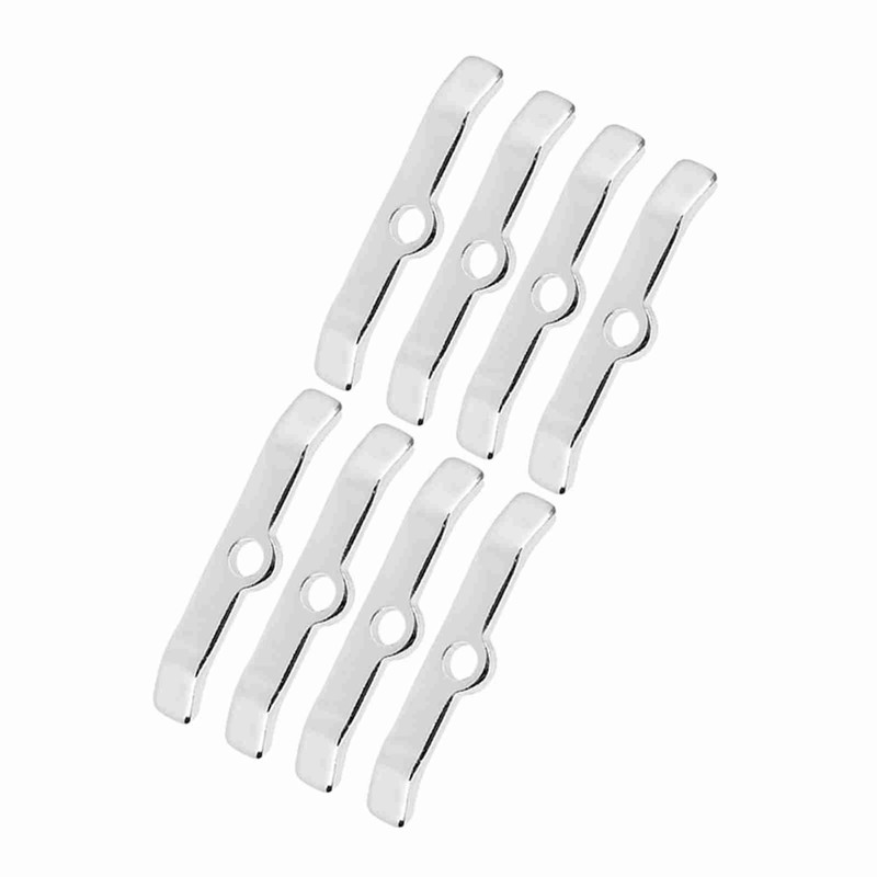 8pcs Chrome Valve Cover Hold-Down Tabs Spreader Bars Fit for