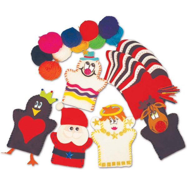 Springboard Christmas Hand Puppets Kit - Puppet Making Kit for