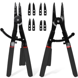 Snap Ring Pliers Set Heavy Duty - 2 PCS Large Heavy Duty Snap Ring Circlip Pliers ，16" Internal External Circlip Pliers Set with 45° 90° Tips