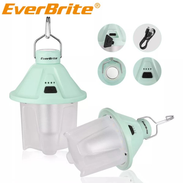 EverBrite 2PK 450LM Camping Lantern 5 Lighting Mode Rechargeable Camping