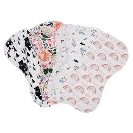 SHOWERORO Infant Burping Cloths Set of 5 Cotton Bibs Shoulder Newborn to Toddler Non-Toxic Soft for Baby's Skin Random Color