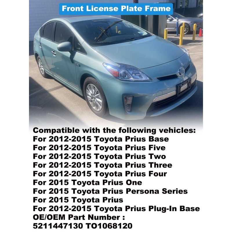 FASTCHE Front License Plate Frame Compatible with 2012 2013 2014