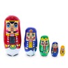 BestPysanky Set of 5 Nutcrackers Wooden Nesting Dolls 5.5 Inches