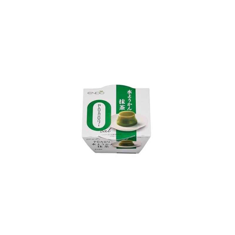 Endo Seishi Zero-Calorie Water Yokan, Matcha, 3.2 oz (90 g)