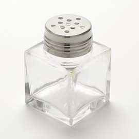 American Metalcraft GSC6 Square Glass Shaker, 6 oz., Cheese Top