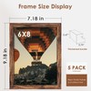 6x8 Picture Frame 5 Pack, Classic Brown Photo Frame for