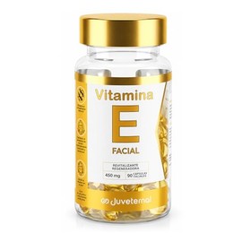 Cápsulas Faciales de Vitamina E 90 cápsulas Twist-Off Antioxidante, Hidratante y Revitalizante