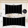 Room Divider 6 Panel Room Dividers/Wheels, Fabric Room Divider Panel