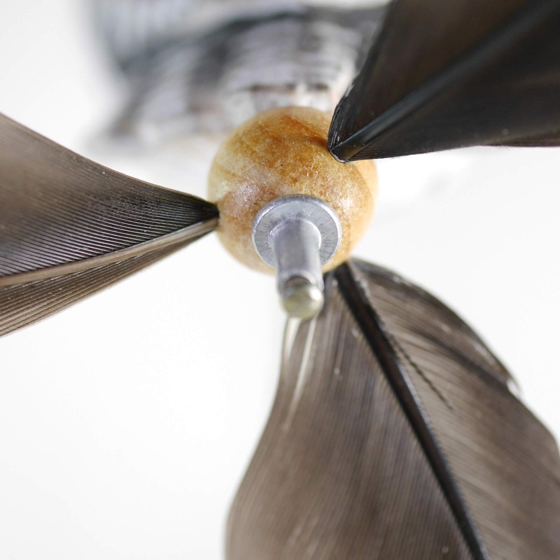 ART-CRAFT Seagull Wind Chime with Feather Propeller with 3 Decorative