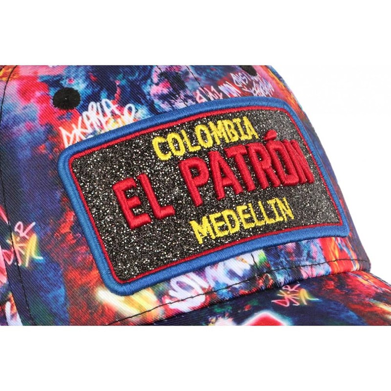 El Patron Blue & Red Rhinestone Street Wear Colombia Medellin