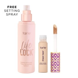 tarte perfect & set kit - shape tape concealer & life lock setting spray:_22N light neutral