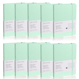 EMOMAS Lined Journal Notebook, 10Pack Hardcover Notebook for Men & Women – Journals for Writing, Work, School, Home & Daily Notes, 160 Pages – Medium A5, 5.7"x8", 100 gsm Thick Paper (Eggshell Green)​