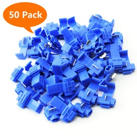 Leadrise 125 Solderless Quick Splice Snap Wire Connector, 50 pcs red 22 Through 18 Gauge,50 pcs Blue 16 Through 14 Gauge,25 pcs Yellow 12 Through 10 Gauge (125)