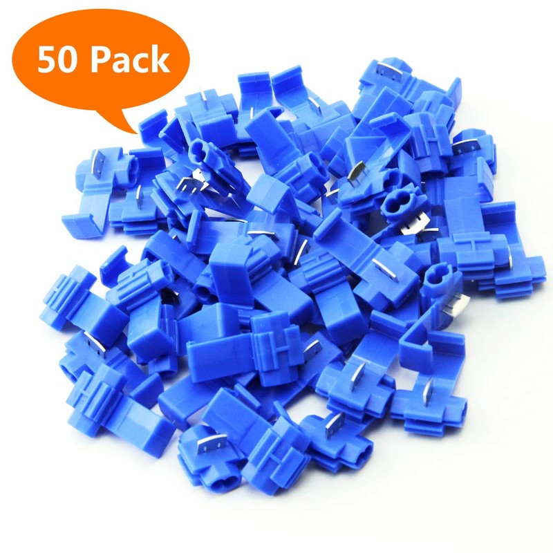 Leadrise 125 Solderless Quick Splice Snap Wire Connector, 50 pcs