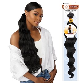 Sensationnel Curls kinksandco synthetic bundles - glam body quick weave hair or pony styles for natural 3c to 4c hair textures - 1 pack (26 inch, 613 BLONDE)