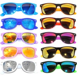 Owl Retro Vintage Sunglasses Colorful Mirror Lens Matte Frame 10 Pairs