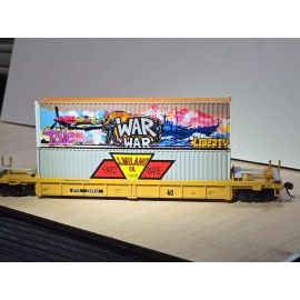 evemodel HO Scale Shipping Containers With art and or Grafitti can be clean or weathered - Lopez Talk Weathered