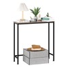 OYEAL Narrow Entryway Table 29.5" Industrial TV Console Table Small