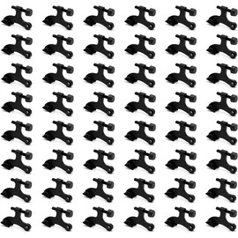 48 paquetes de tope de puerta con bisagra negra, tope de puerta con bisagra de alta resistencia ajustable con puntas de parachoques de goma negra