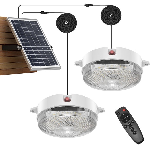 SunBonar Solar Ceiling Light Motion Sensor 2 Pack, 5 Modes