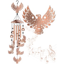 NiHome Handcrafted Thunderbird Metal Wind Chimes for Garden, Patio Decor, Metal WindChimes, Durable, Weather Resistant Wind Chimes for Porch Indoor/Outdoor Decoration Artistic Hollow-Out Copper Design